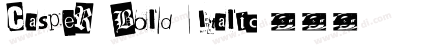 Casper Bold Italic字体转换